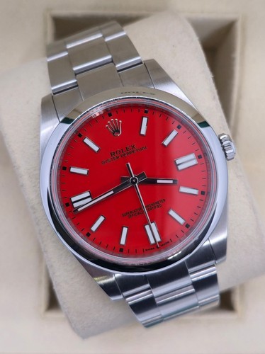 Rolex oyster perpetual red - 41,
